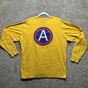 U.S. Army Central US ARCENT Logo Mens Long Sleeve Shirt XXL Yellow D. Sandhu VTG